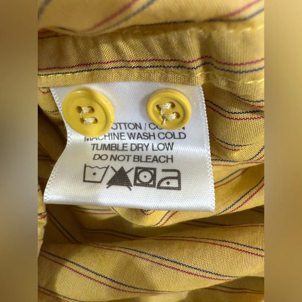 Band Of Outsiders Yellow Pinstripe Button-Down Shirt
